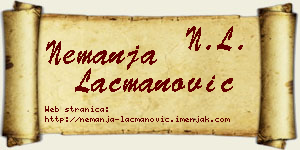 Nemanja Lacmanović vizit kartica